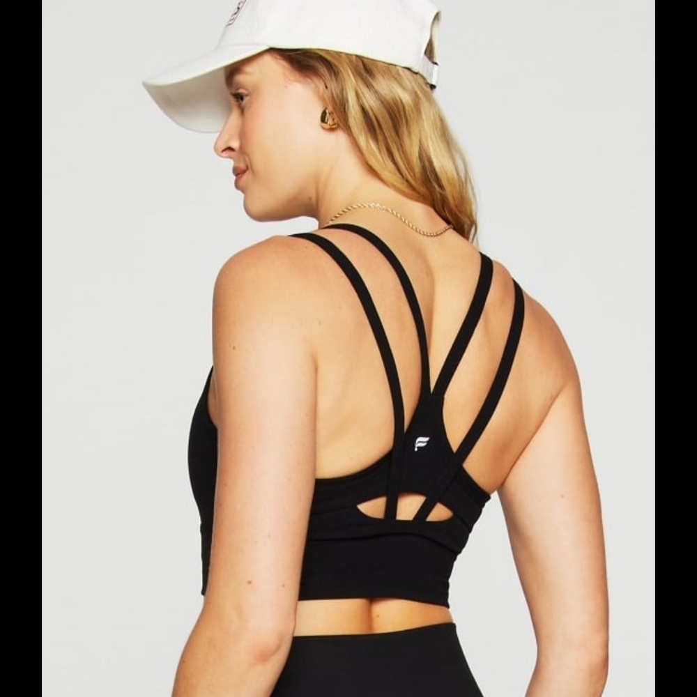 Fabletics Black Multi-Strap Sports Bra